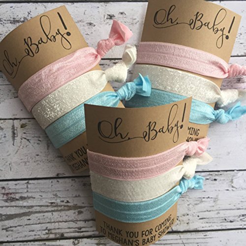 Amazon Com Oh Baby Baby Shower Knotted Elastic Hair Ties Handmade