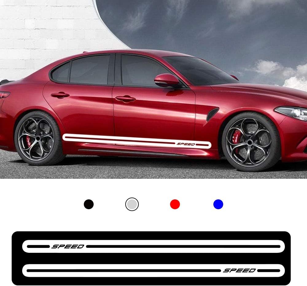 Pair Of White Glossy Alfa Romeo Logo Racing Decals - Oracal Vinyl Stickers