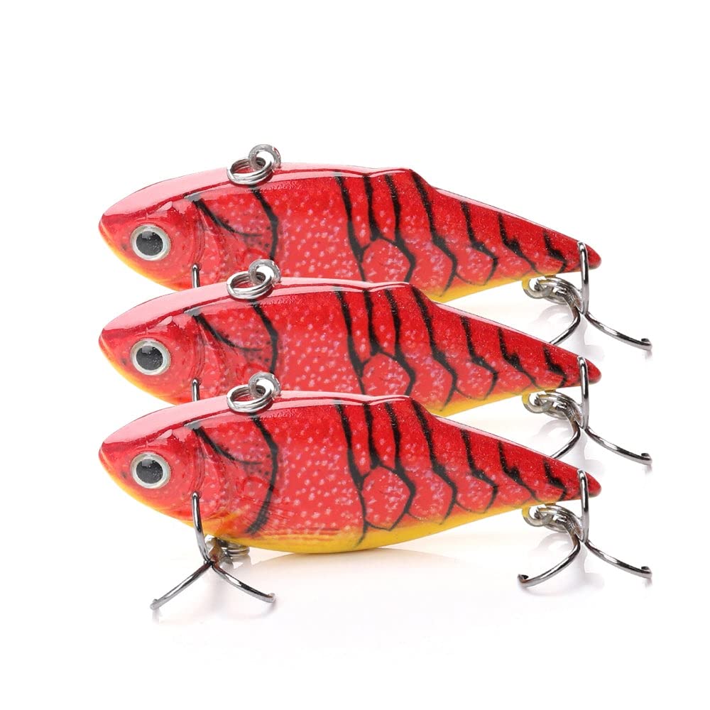 Sinking Swimbait Lures Lifelike Artificial - Small Hot Cray Swimbait - Hard Wearing Sharp Treble Hooks - Realistic Durable Fish Scale Patterns - Predator & Pike Fishing Bait