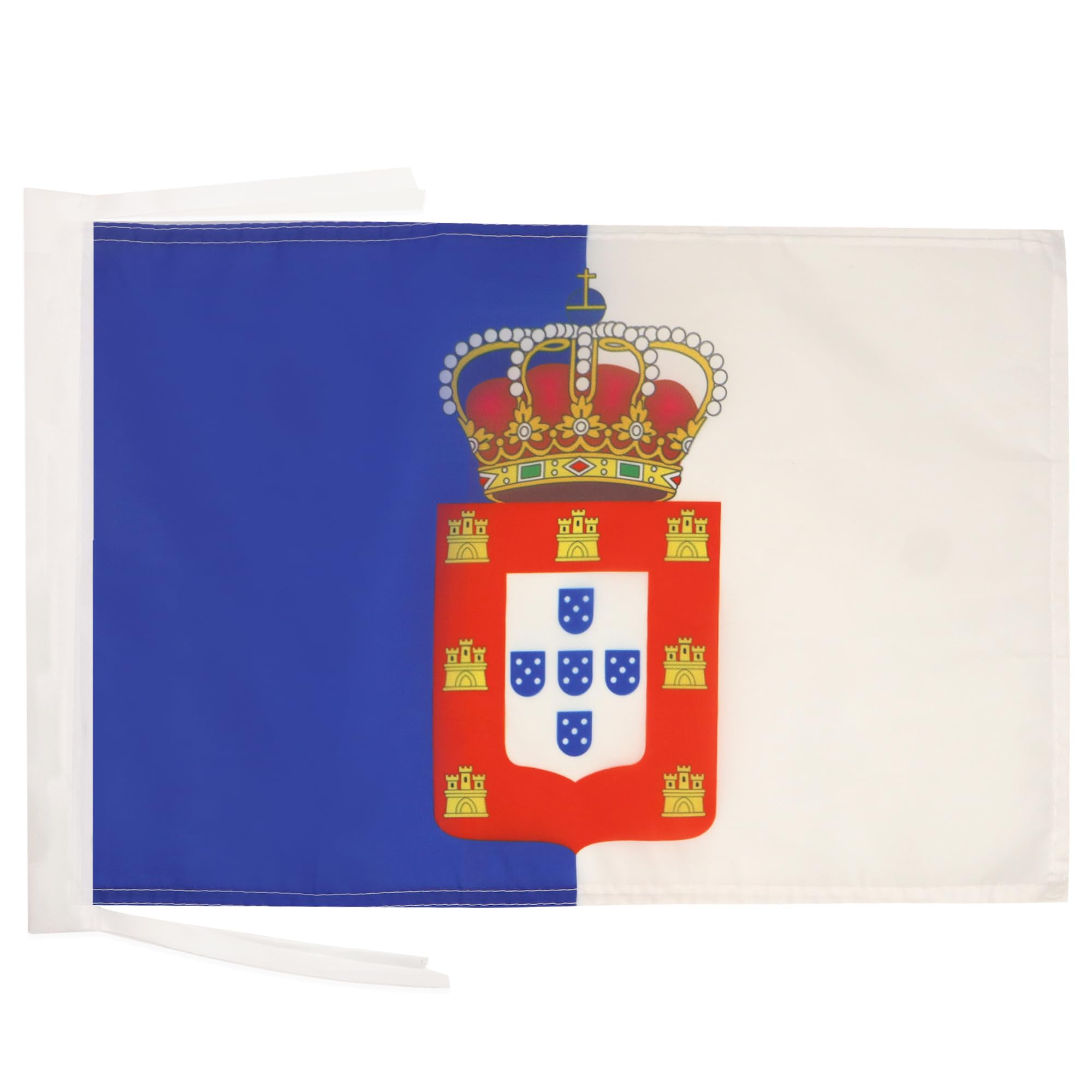AZ FLAG - Kingdom of Portugal 1139-1910 Flag - 18'' x 12'' - 100% Polyester Royale Portuguese Small Banner with Two Cords - Fade Resistant - Vivid Colors - 18x12 in - 45x30 Cm โ image 1