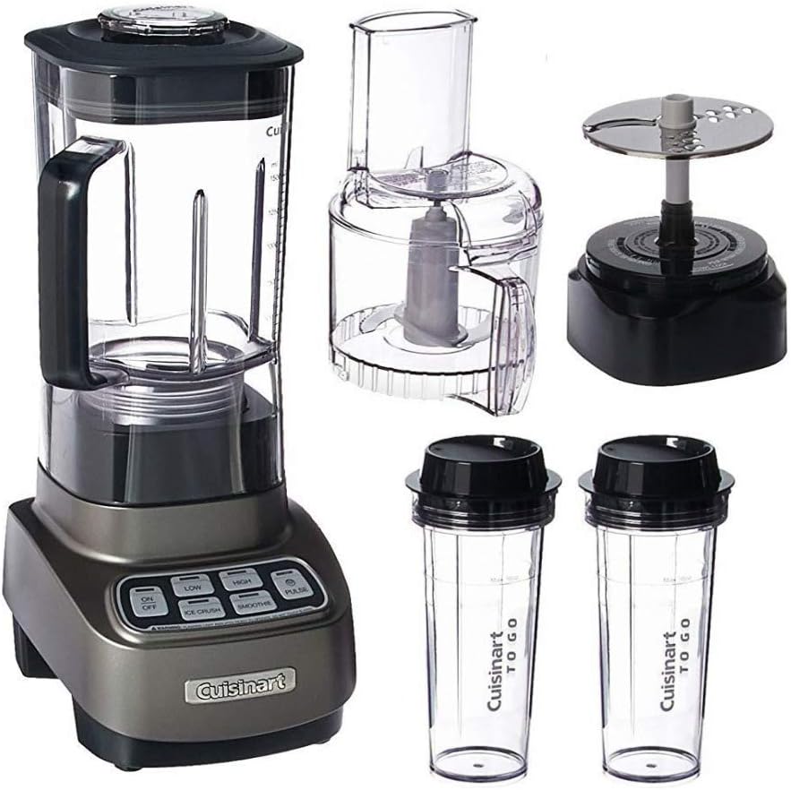 Amazon.com: Cuisinart BFP-650GM Velocity Ultra Trio 1 HP Licuadora/ procesador de alimentos con tazas de viaje, pistola de metal compacto 9:  Kitchen \u0026 Dining