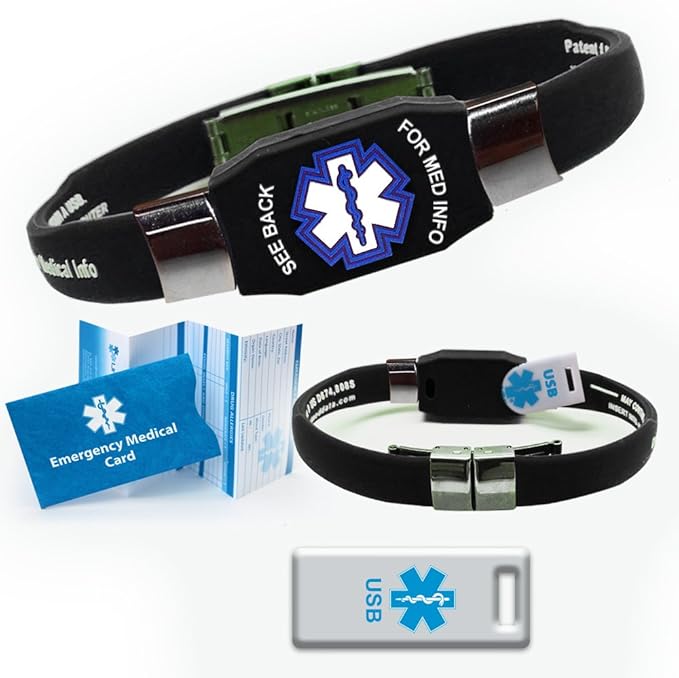 Medical id bracelets usb waterproof Clearance