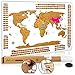 Premium Scratch Off World Map Poster – Large World Map w/ Defined United States, Country Flags + Scratcher Tool & 3M Mounts by Mialuchi