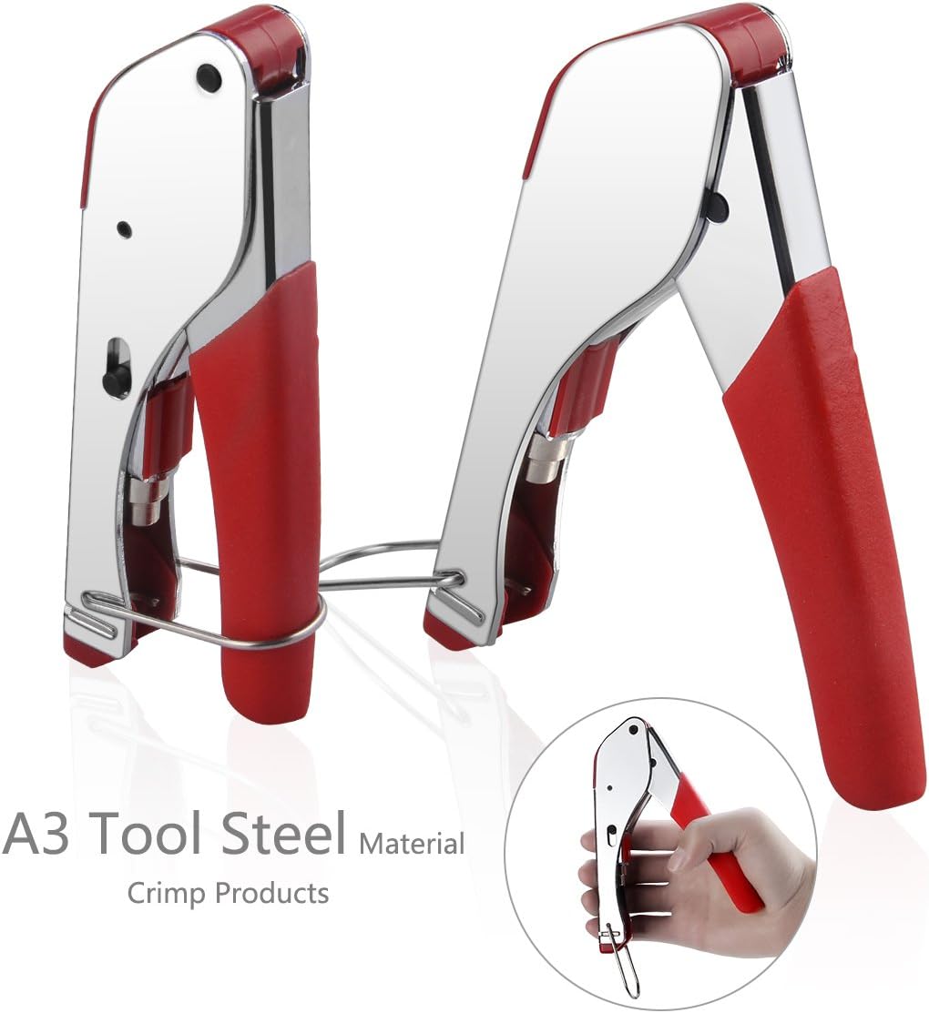 Preciva Coax Cable Crimper, Coaxial Wire Compression Toolkit with Crimp Tool - Image 5