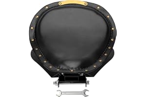 VG MOTO Motorcycle Drive Seat Bobber Solo Seat with Spring Base Mounting Bracket Kit Replacement for Harley Davidson Sportster XL 883 1200 (Black-Rivet)