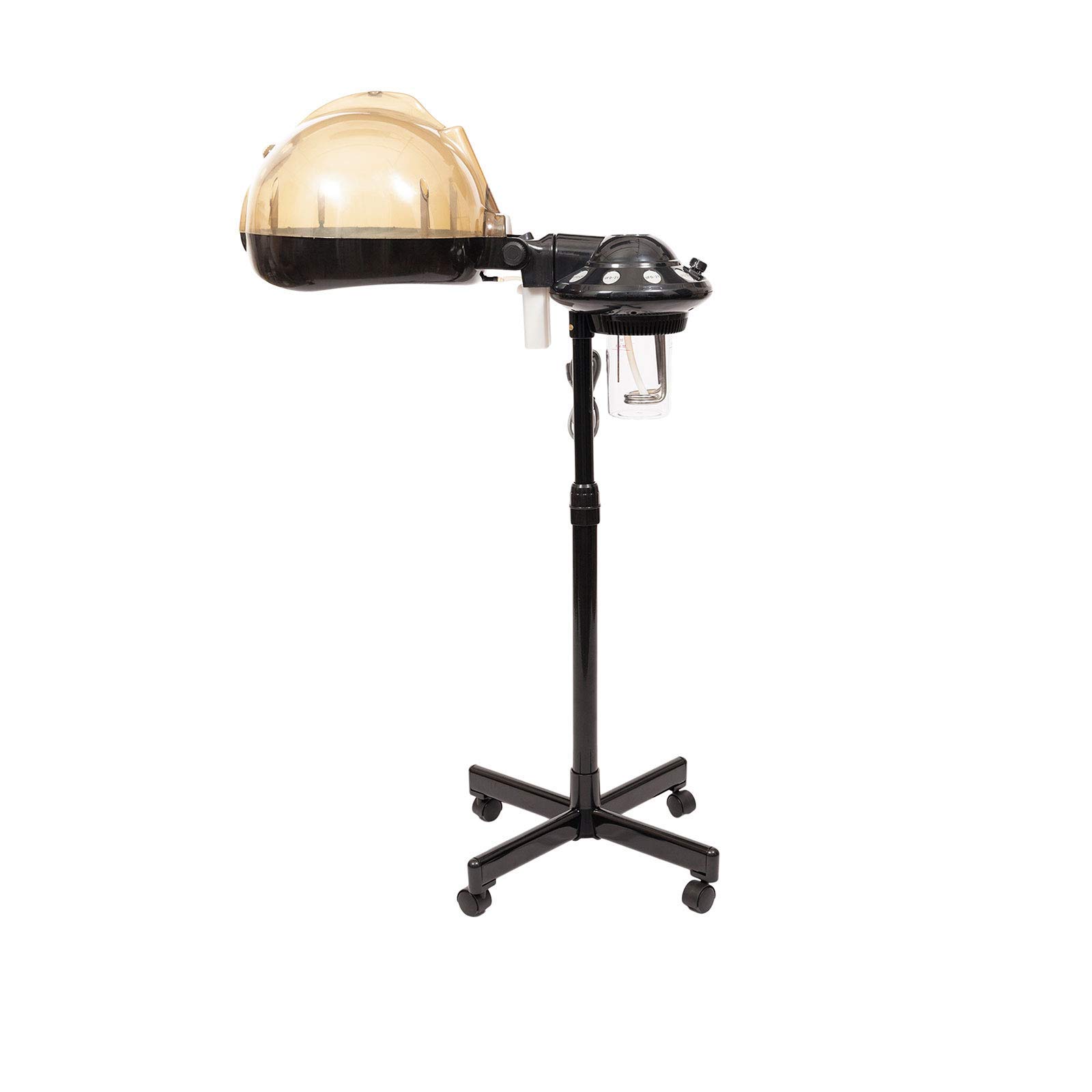 Hair Steamer for Professional Salon, Easy to Assemble, with Rolling Stand, Adjustable Timer, for Natural Curly Hair Treatment Barber Spa Tools for Home Beauty Salon, Black