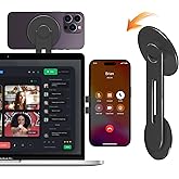 CloudValley Magnetic Laptop Phone Holder, Adjustable Continuity Camera Mount Compatible with MagSafe & for iOS 16 / macOS 13 