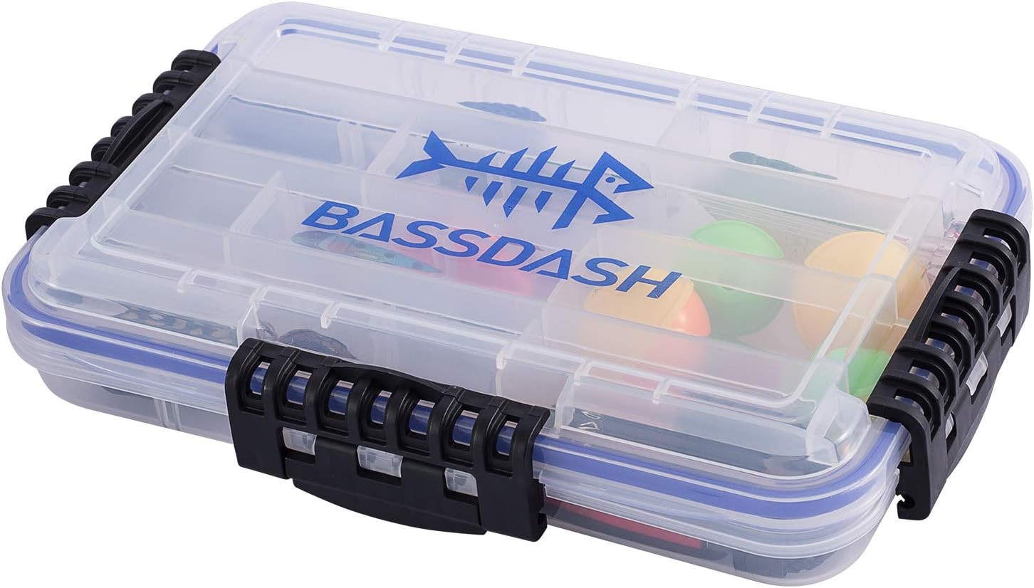 Bassdash 3600 3670 3700 Tackle Storage Waterproof Utility Tackle Boxes Fishing Lure Tray with Adjustable dividers: Sports & Outdoors
