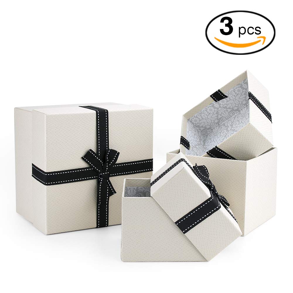 VEESUN Large Gift Boxes for Presents, 3 Set Presentation Box with Lids