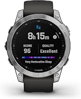 Garmin fēnix 7 Multisport GPS Watch Silver Graphite Band view 4