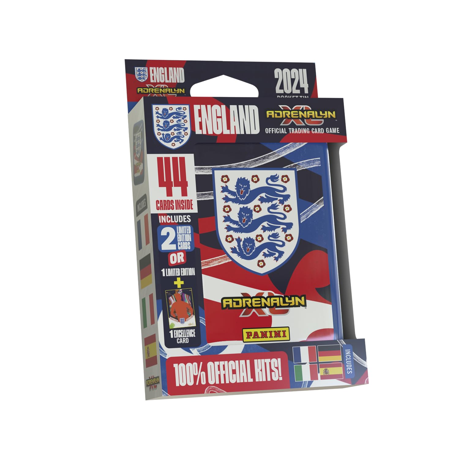 England Adrenalyn XL 2024 Official Tournament Edition Trading Cards - Pocket Tin