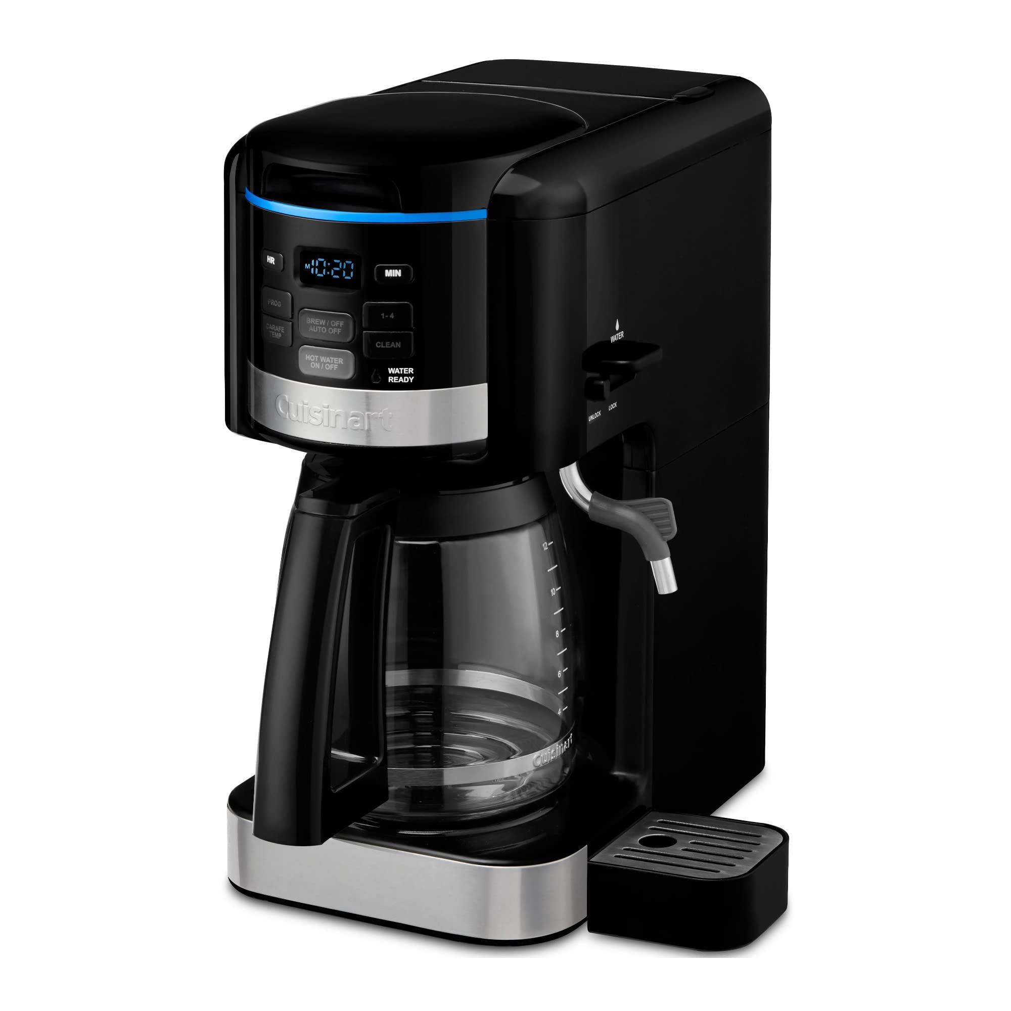 Cuisinart CHW-16 Cafetera programable de 12 tazas y sistema de agua caliente Nuevo Negro