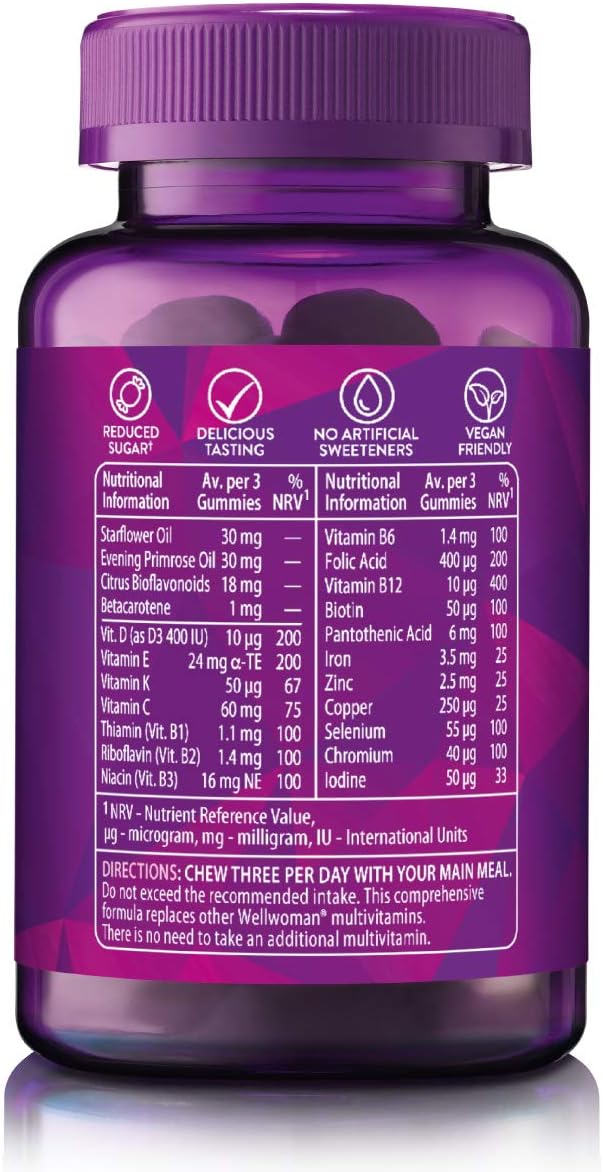 Multivitamin Vegan Gummies for Women Wellwoman, 60 count (Pack of 1) - Image 3