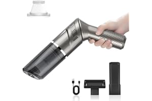 MZGO Car Vacuum, Handheld Vacuum Cordless 120W/12KPa Strong Suction Portable Hand Vacuum Cordless Rechargeable,Powerful Wireless Car Vacuum Cleaner for Car Hair Hardwood Floor Home Office