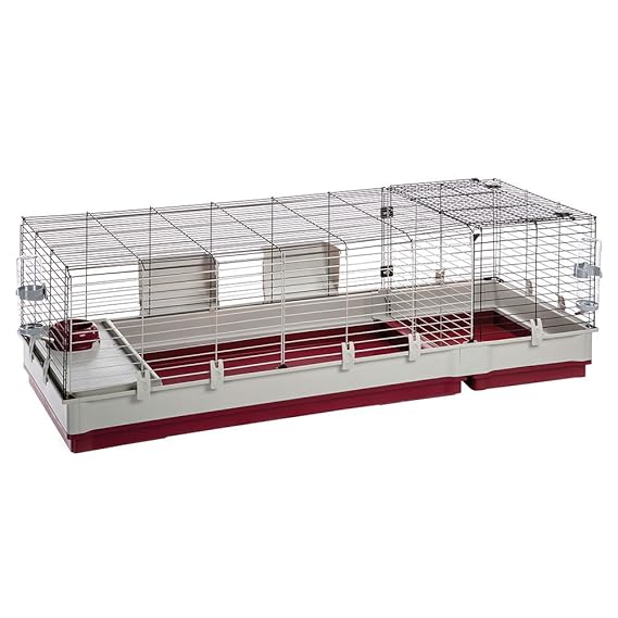 Ferplast Nagerheim Krolik 140 für Kaninchen und andere Nager / Hochwertiger Kleintierkäfig mit verschließbarem Frontgitter