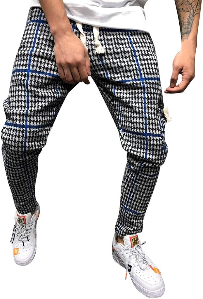 mens striped drawstring pants