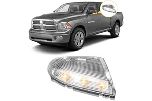 Front Driver Left Side Mirror Turn Signal Light Housing Lamp Compatible with 2009-2013 Dodge Ram 1500/2010-2013 Dodge Ram 250