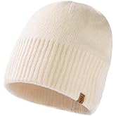 TOP-EX PolarWool™ Oversized L/XL/XXL 100% Merino Wool Beanie Fleece Lined Cuffed Watch Fisherman Cap