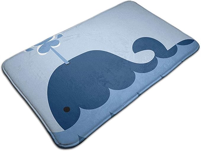 Bebé Ballena Flotante sobre Las Olas del mar Alfombrilla de Entrada