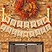 Whaline Happy Thanksgiving Banner Rustic Thanksgiving Bunting Banner White Black Buffalo Plaid Thanksgiving Hanging Decoration Supplies for Farmhouse Home Party Mantle Fireplace Wall Window