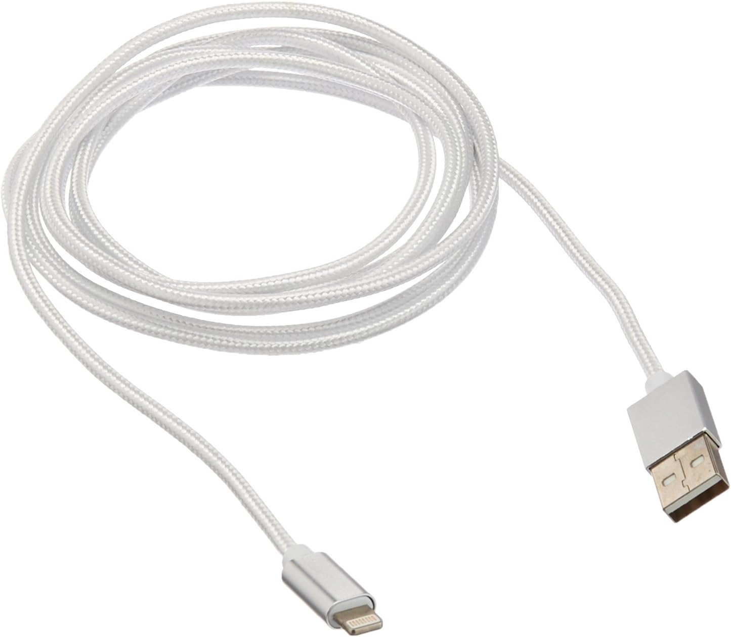 Granvan KLIU iPhone Charger 3Pack 3FT/6FT/10FT(1M/2M/3M) Nylon Braided 8 pin Charging Cables USB Charger Cord, Compatible with iPhone 7/7 Plus/6s/6s Plus/6/6 Plus/5/5S/5C/iPad and iPod(Silver)