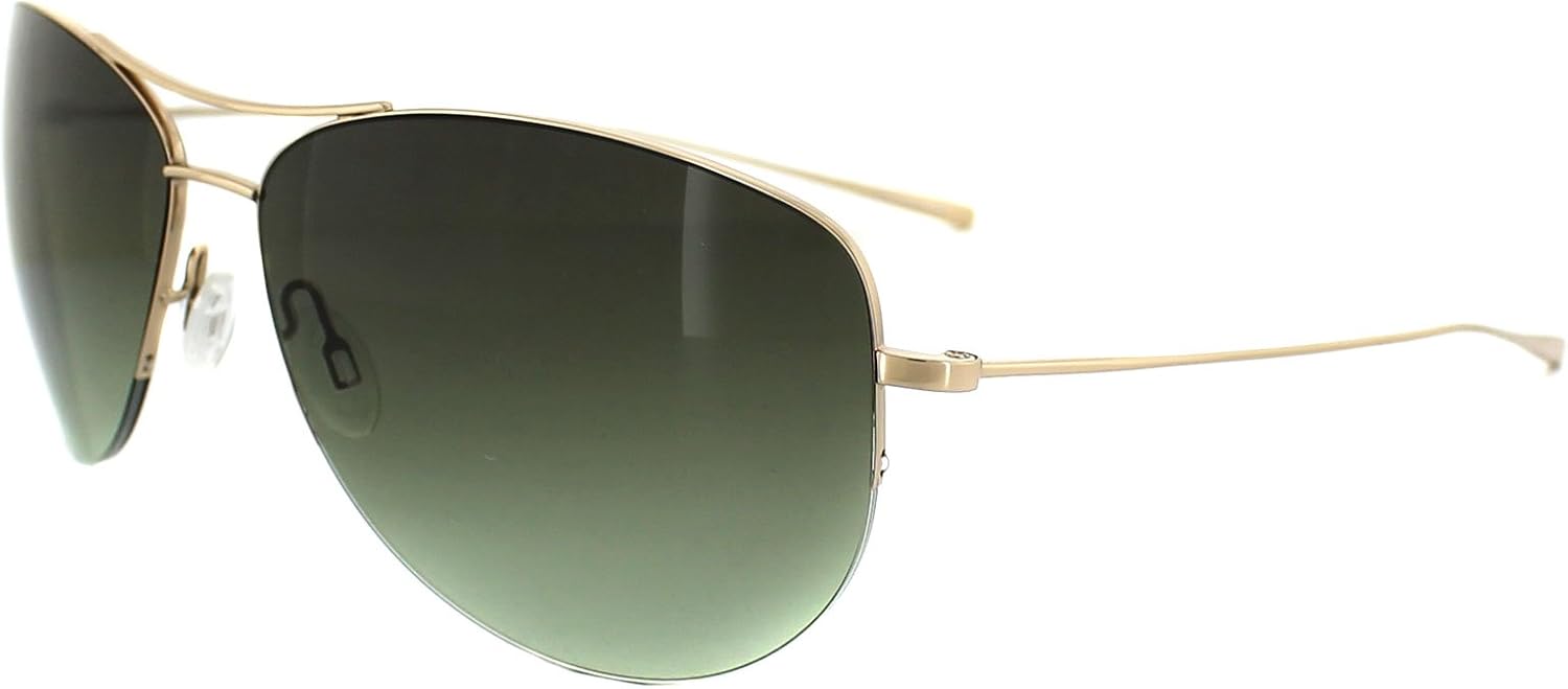 oliver peoples green aviator sunglasses