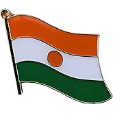 Niger Flag Die-struck Metal Single Lapel Pin with Butterfly Clasp Closure