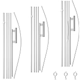 Qnemaei Feather Flag Pole Kit 15FT,3Pack Heavy Duty Aluminum Swooper Flag Pole with Ground Stake and Bearing Ring, Wind Resistant up to 40 MPH, Perfect for Outdoor Business Advertising Flags