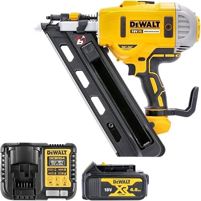 DEWALT DCN692 18V Brushless Framing Nailer 90mm with 4.0Ah Battery Charger