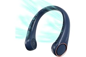 Morelax Neck Fan, USB Rechargeable Personal Fan,Hand Free Bladeless Portable Fans,4000 mAh, 3 Speeds,72 Air Faster softer 360° Cooling, Ultra Quiet,Gift Suitable for Home, Office, Travel, Sports