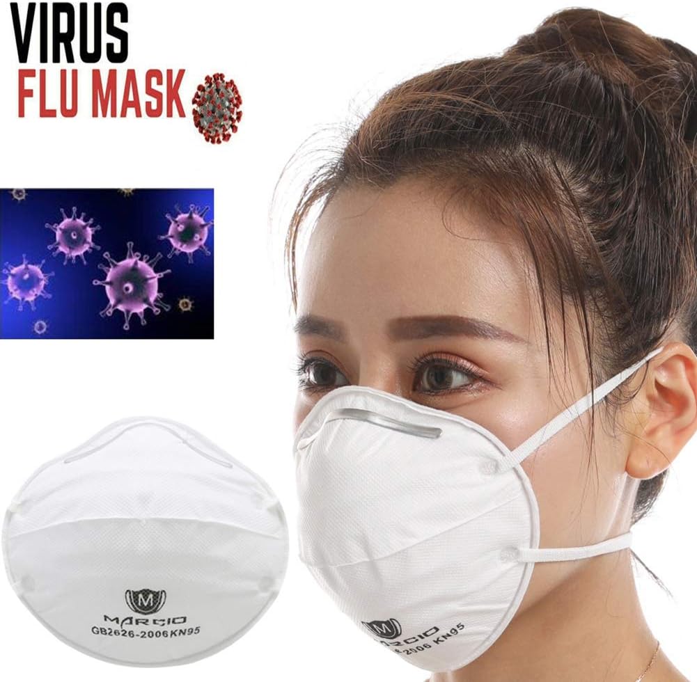Wenasi Disposable KN95 Face Mask, Anti Dust Anti Pollution 3 Layer Face Mouth Mask