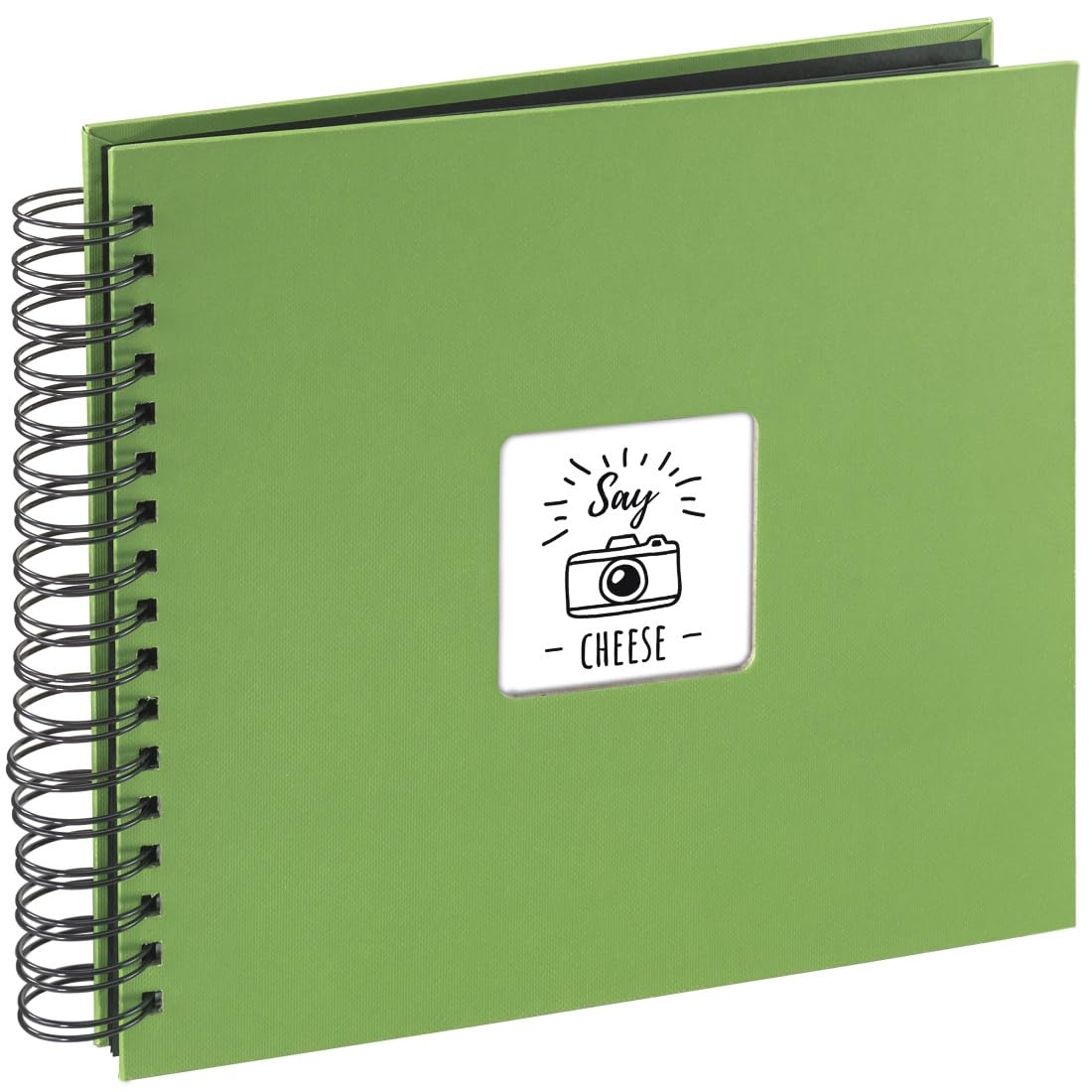 Hama 94875 Fine Art Spiralbound Album | 28 x 24cm 50 w/Black Pages, Apple Green