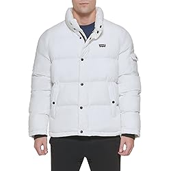 Levi's Men's Bubble Puffer, White Taslan, XX-Large
