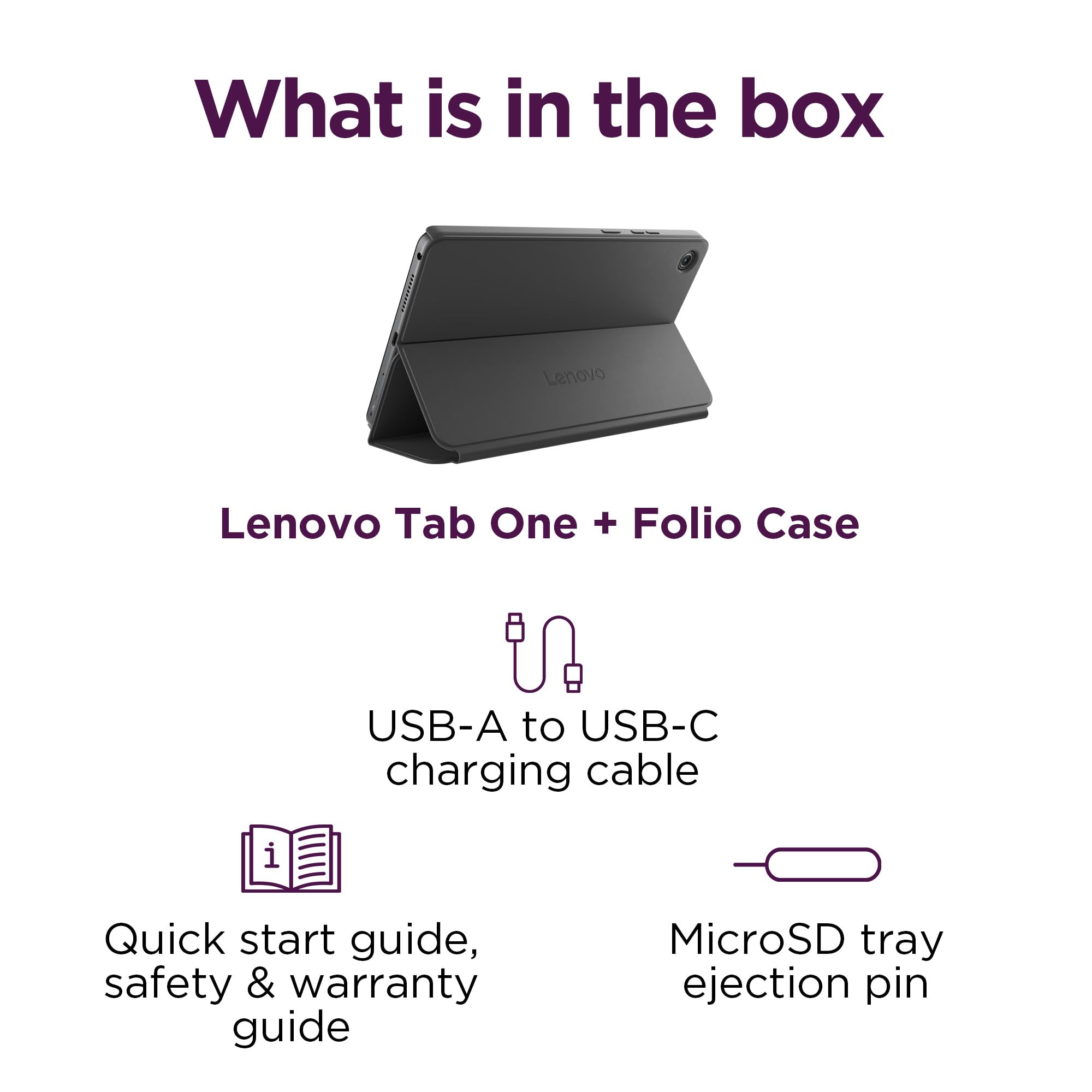 Lenovo Tab One - Lightweight Tablet - up to 12.5 Hours of YouTube Streaming - 8.7