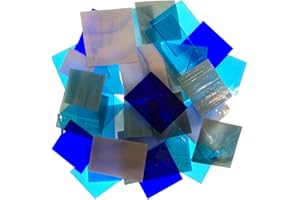 BINARI GLASS STUDIO System 96 Coe 96 Fusing Glass - 1.5LB Scraps - Options (Blue Tone)