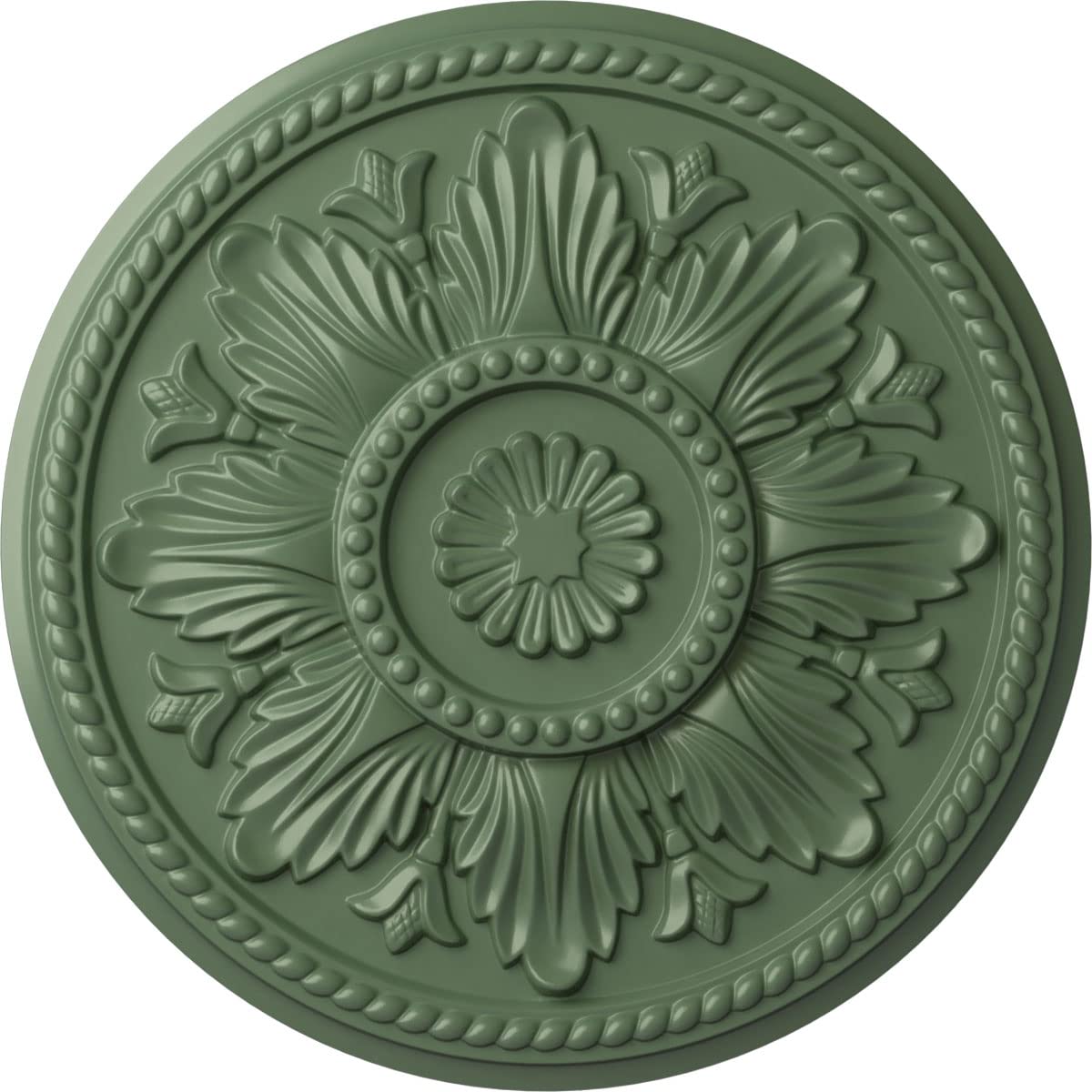 Photo 1 of Ekena Millwork CM18EDAGF Edinburgh Ceiling Medallion, Athenian Green
