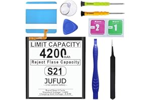 Replacement Battery fit for Galaxy S21,4200mAh Li-Polymer 0 Cycles, Compatible with Galaxy S21 SM-G991U All Models,Includes R