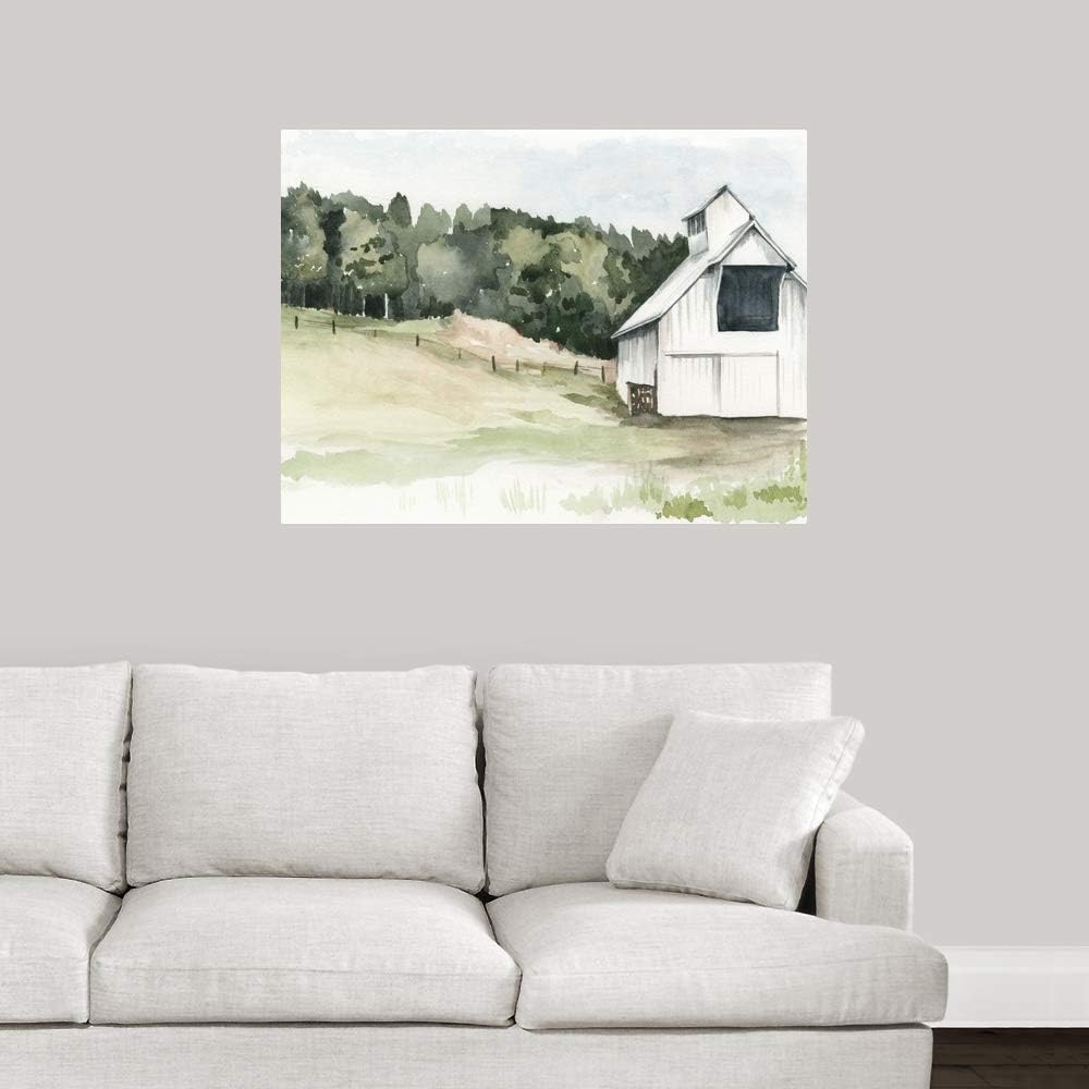 Amazon Com Canvas On Demand Watercolor Barn Iii Wall Decal 36
