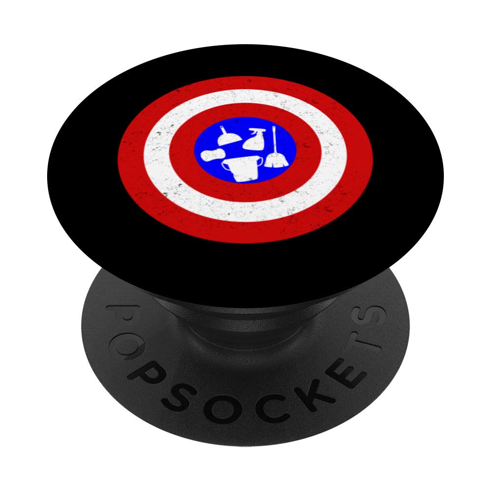 Janitor Caretaker Custodian Cleaner Cleaning Porter Gift PopSockets Grip and Stand for Phones and Tablets