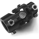 1" DD X 3/4" DD Black Steering Universal Joint Single U Joint Shaft,Total Length: 83mm (3-1/4")