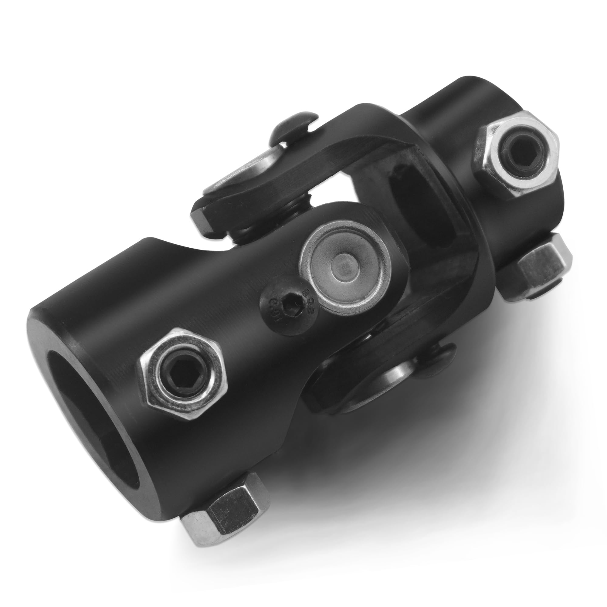 Photo 1 of 1" DD X 3/4" DD Black Steering Universal Joint Single U Joint Shaft,Total Length: 83mm (3-1/4")