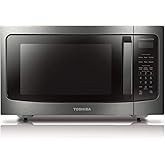 TOSHIBA ML-EM45PIT(BS) Countertop Microwave Oven with Inverter Technology, Kitchen Essentials, Smart Sensor, Auto Defrost, 1.