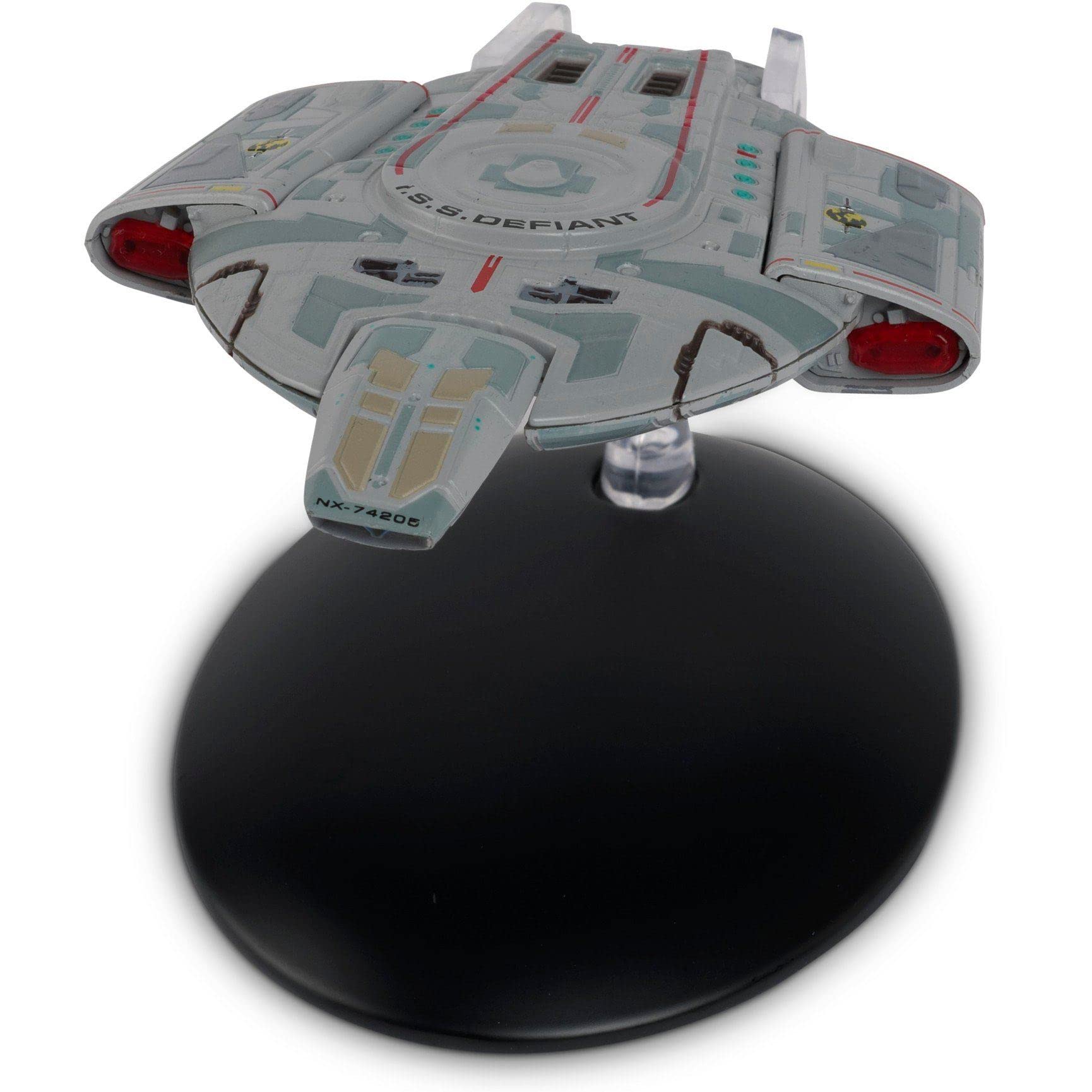 Eaglemoss Star Trek The Official Starships Collection #23: Lg USS Defiant NX-74205 Ship Replica, Multicolor APR182194