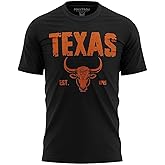 Printbox Originals Est 1845 Texas Shirts, Longhorn Shirt for Men, Football Lonestar State Fan T-Shirt