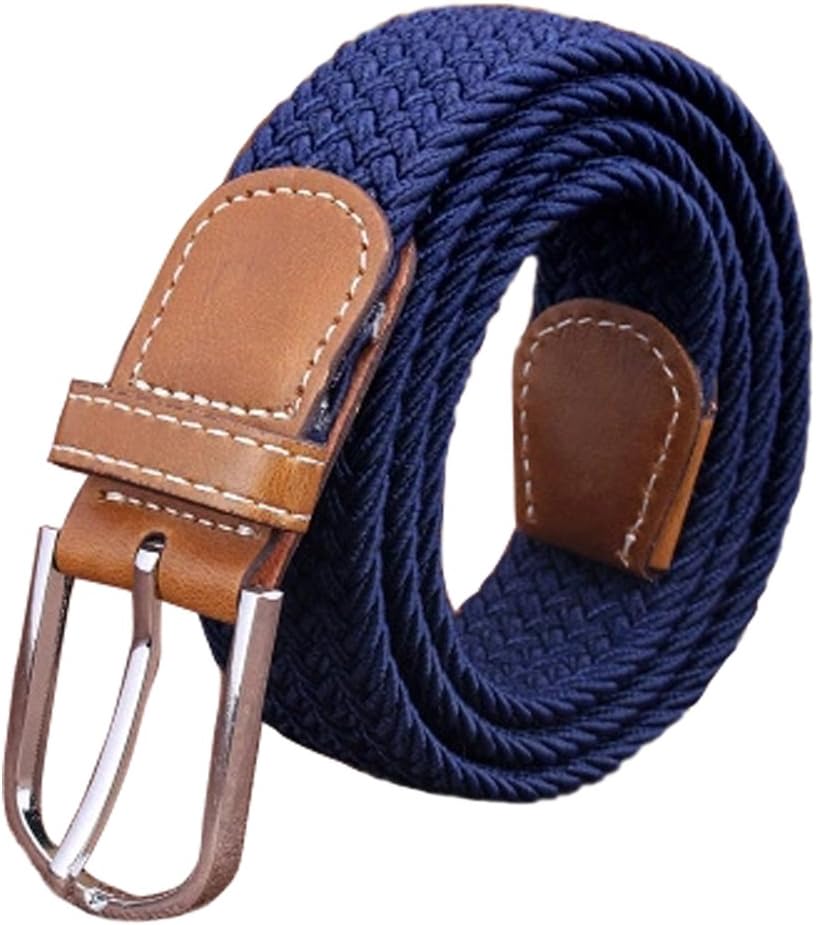 SZJHMens Belt Casual Braided Elastic Fabric Woven Stretch Elasticated Belts