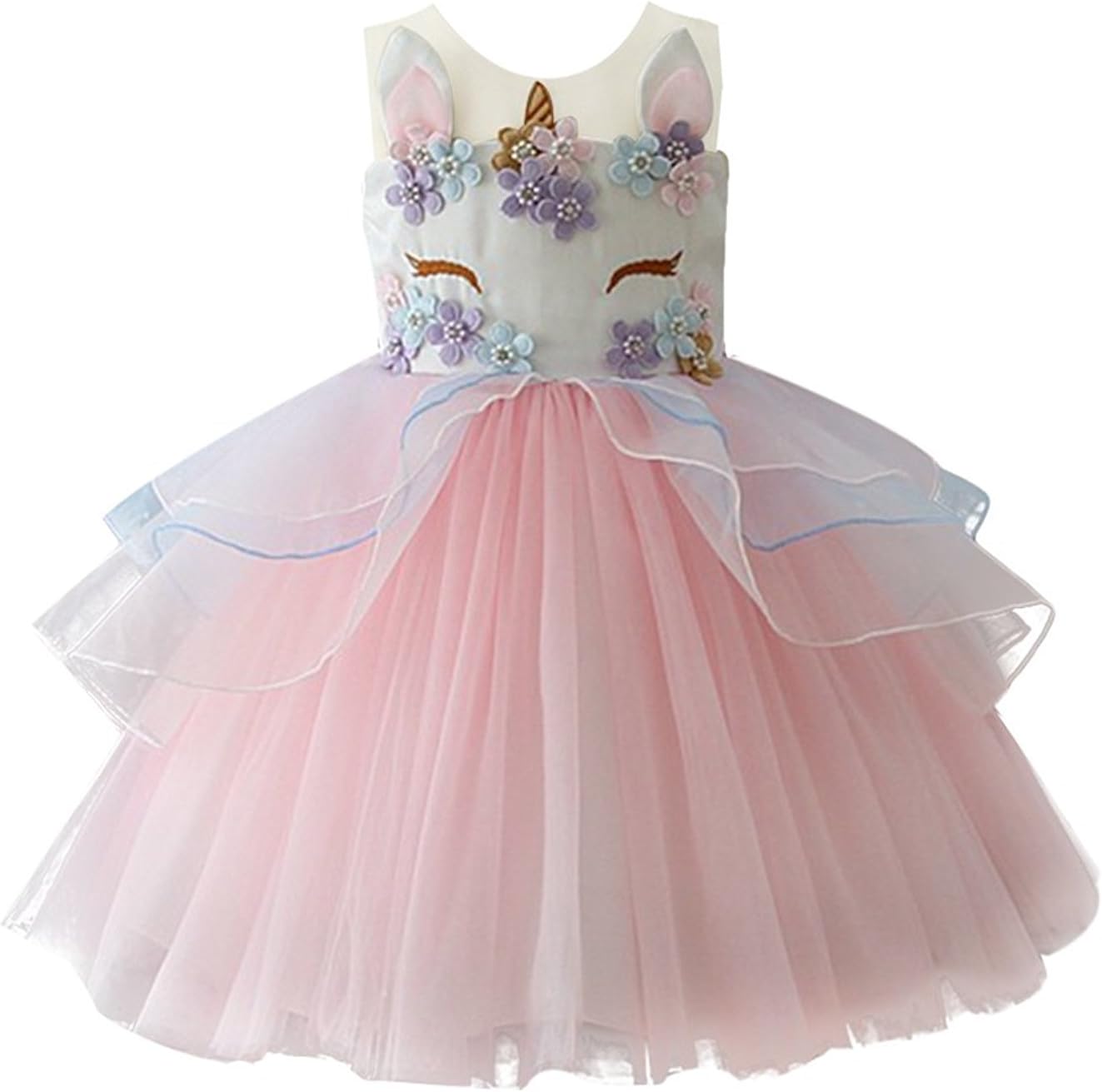 Girls' Unicorn Christmas Party Fancy Dress For Cosplay