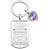 Valentines Day Gifts For Daughter Gifts From Mom Dad To My Daughter Keychain Inspirational Birthday Gift For Daughters Adult Graduation Mothers Day Christmas Happy Birthday Gift For Daughters