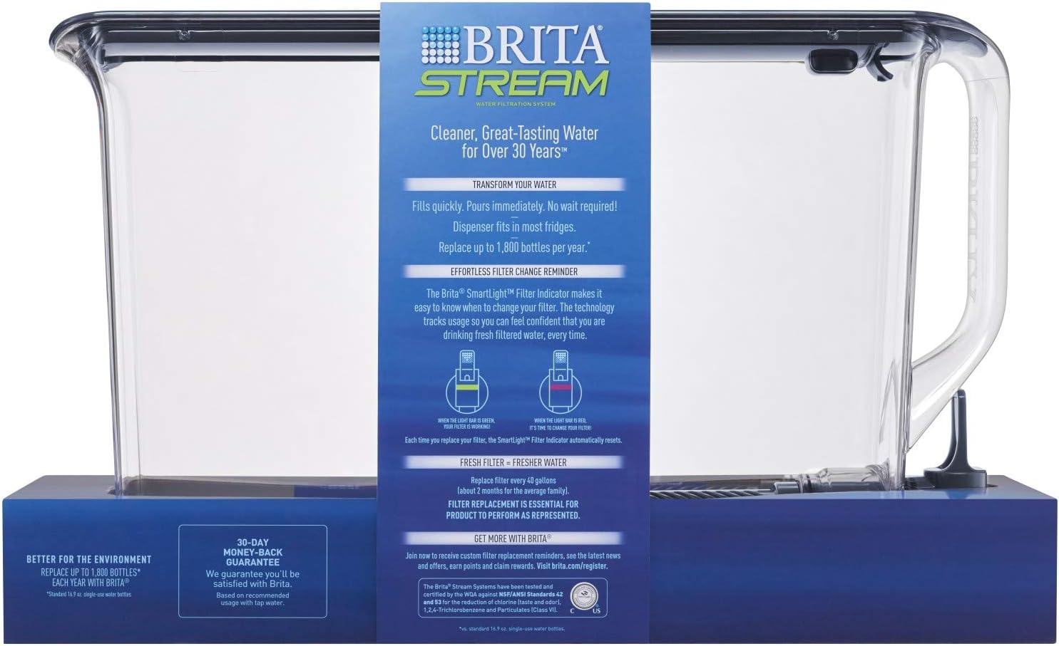 Brita UltraSlim Dispenser with 1 Stream Filter-BPA Free, Extra Large 25 Cup, Slate: Kitchen & Dining