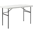 Amazon.com: COSCO 4 ft. Straight Folding Utility Table, White, Indoor ...