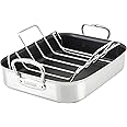 Hestan - Provisions Collection - Classic Clad Nonstick Roasting Pan with Stainless Steel Rack, Induction Cooktop Compatible, 14.5-Inch